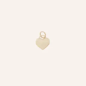 14K Gold Flat Heart Charm