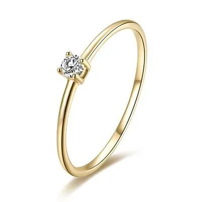 18K Solid 750 Tri-Gold Diamond Ring