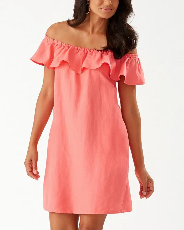 2024 Tommy Bahama Solids Off Shoulder Dress - TSW51030C