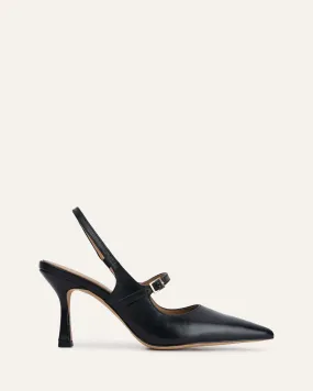 ARCHER HIGH HEELS BLACK LEATHER