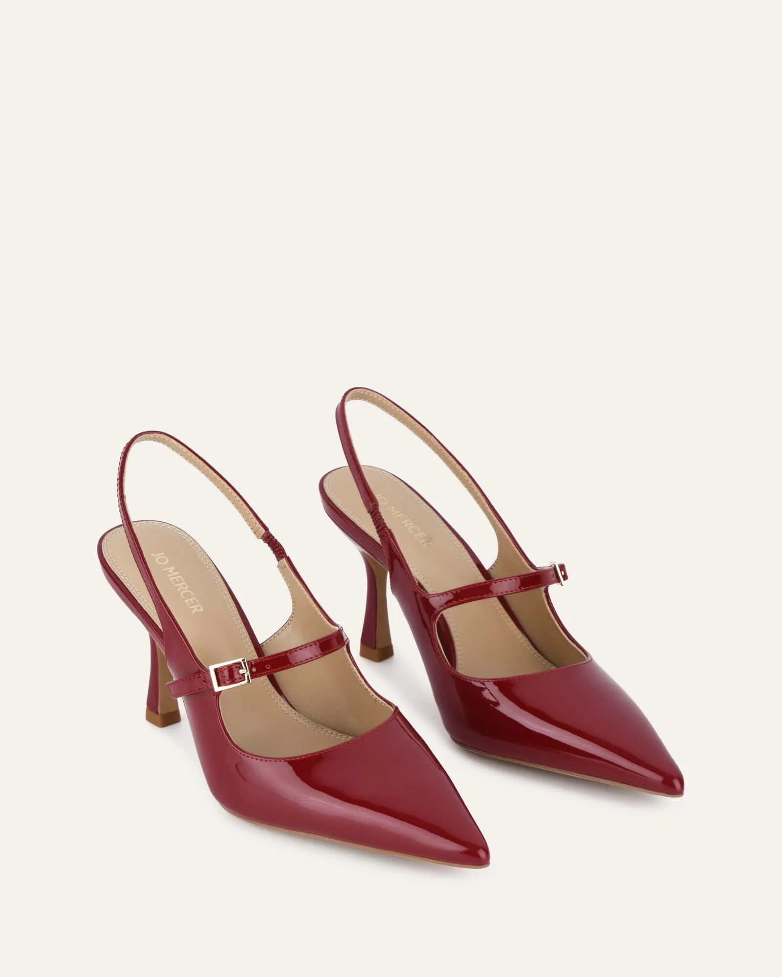 ARCHER HIGH HEELS RUBY RED PATENT