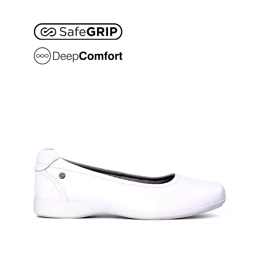 Aria Slip On Women's Shoes - White Leather