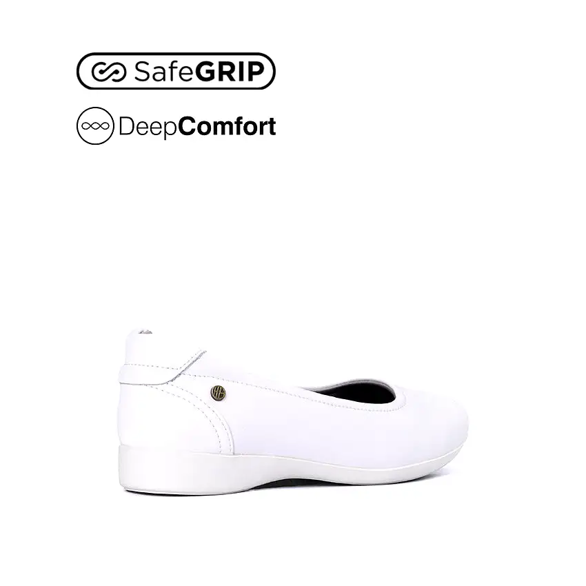 Aria Slip On Women's Shoes - White Leather