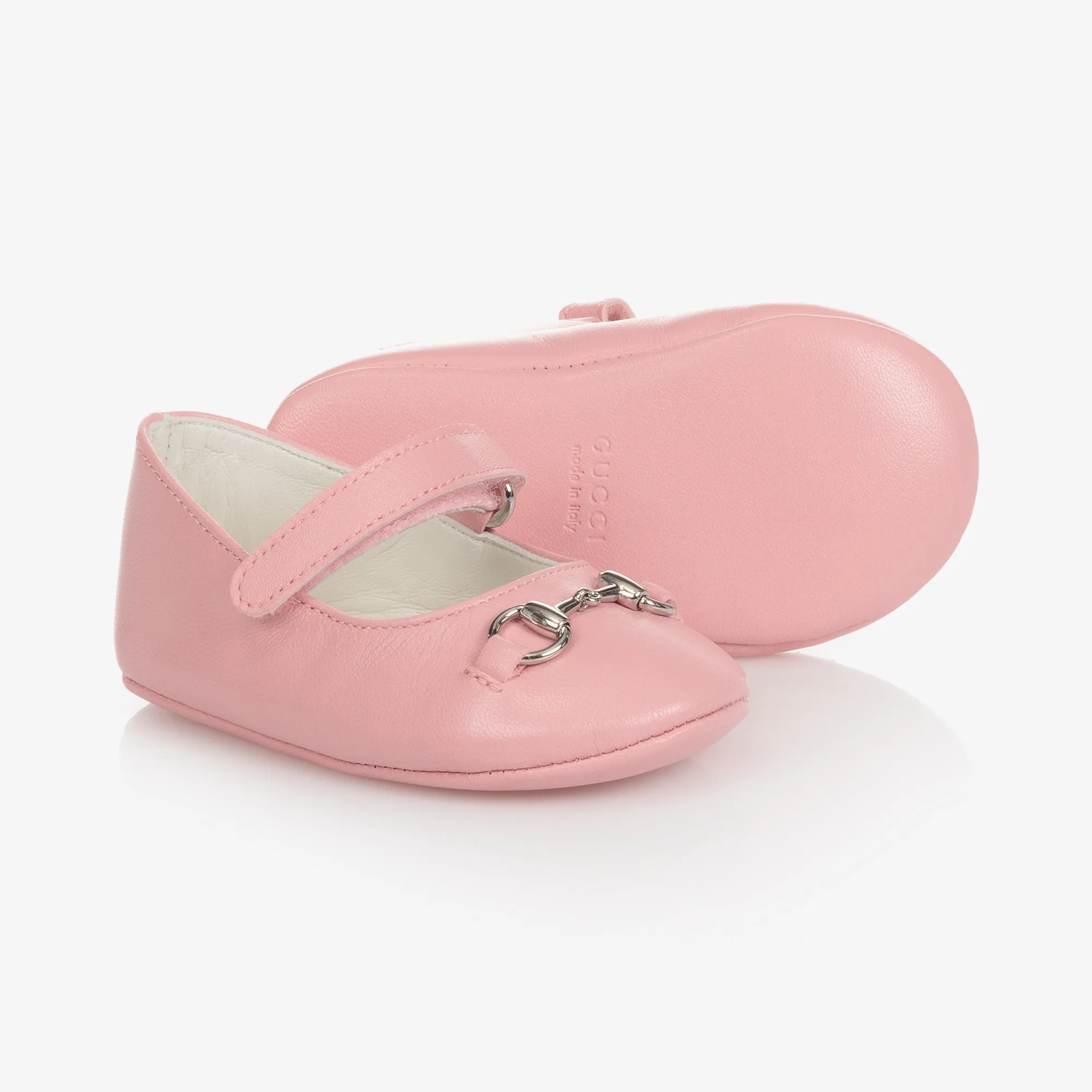 Baby Girls Pink Leather Shoes