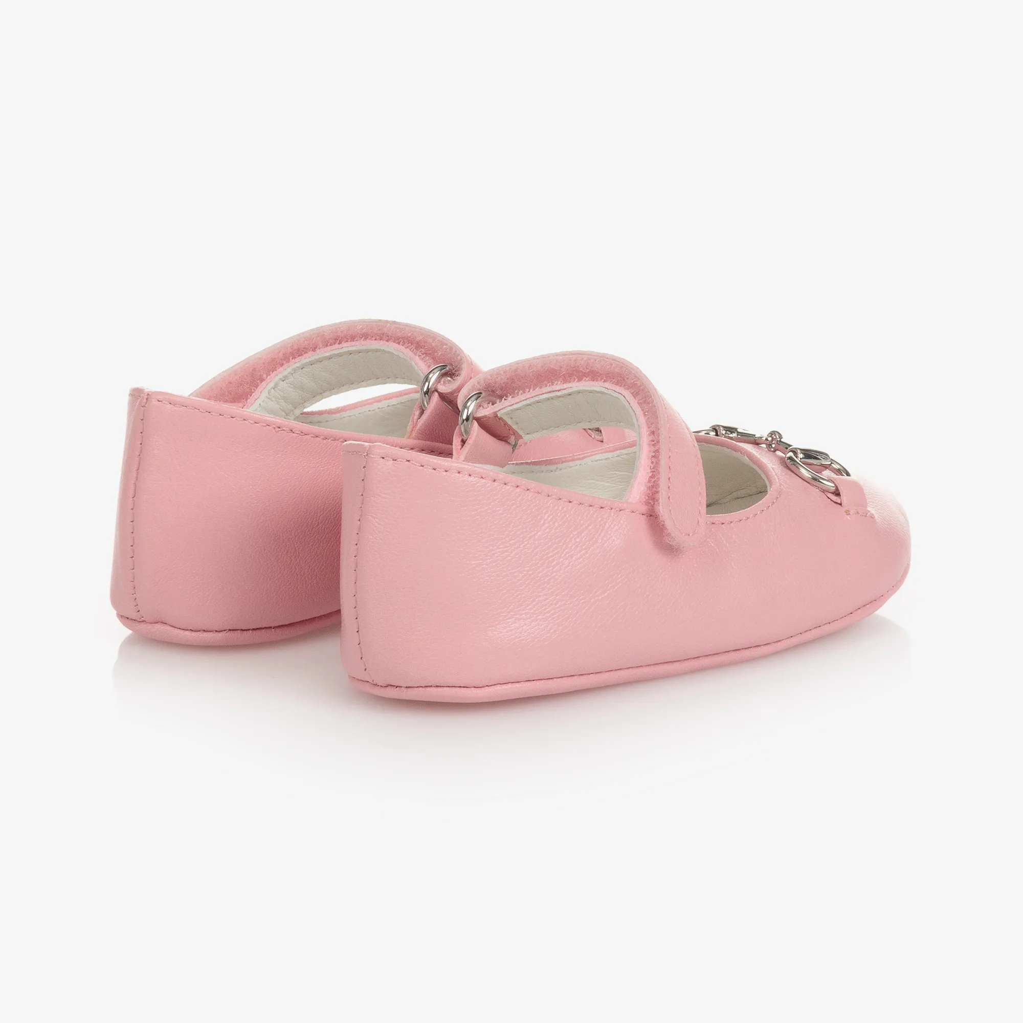 Baby Girls Pink Leather Shoes