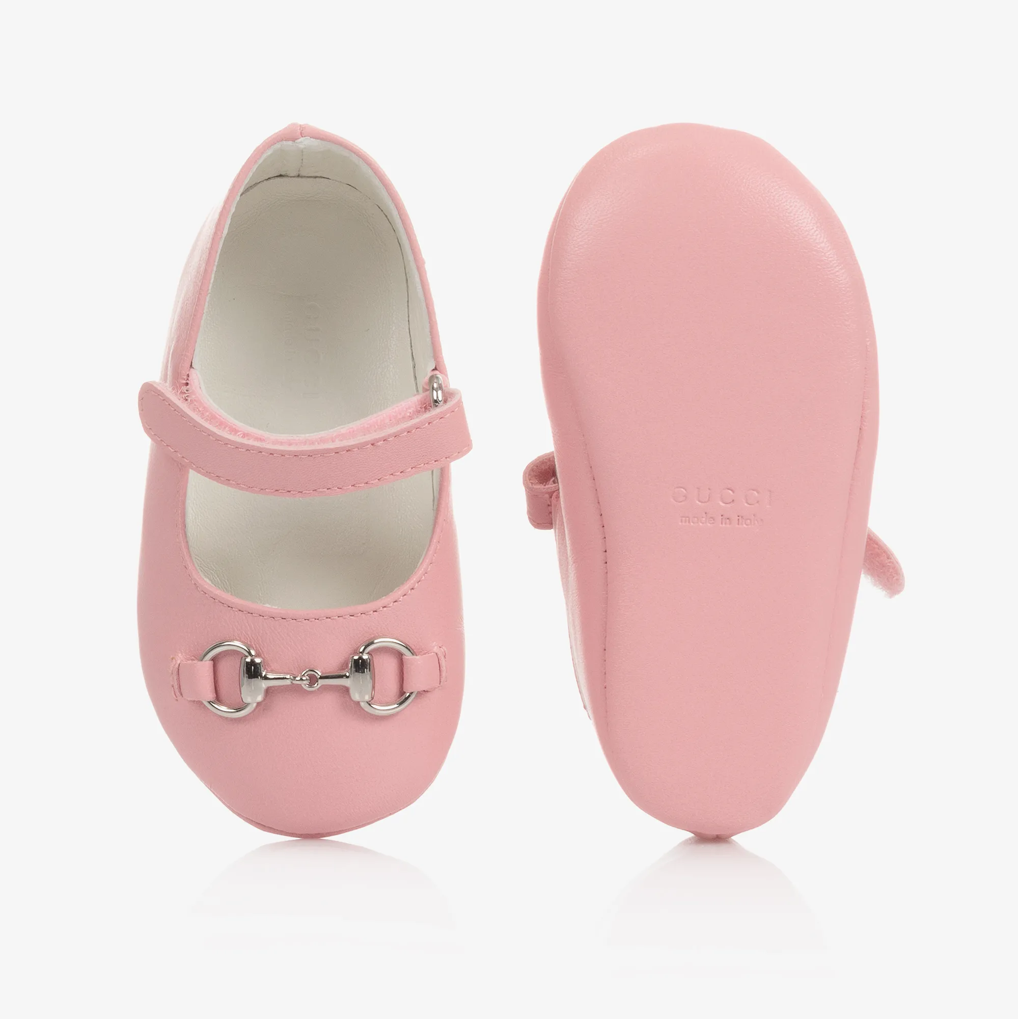 Baby Girls Pink Leather Shoes