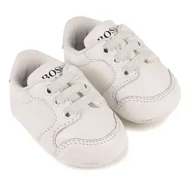 Baby White Leather Trainers