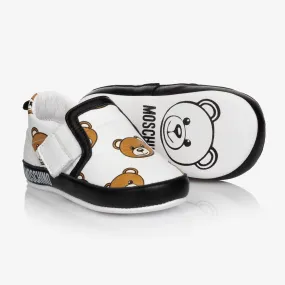 Baby White Teddy Leather Shoes