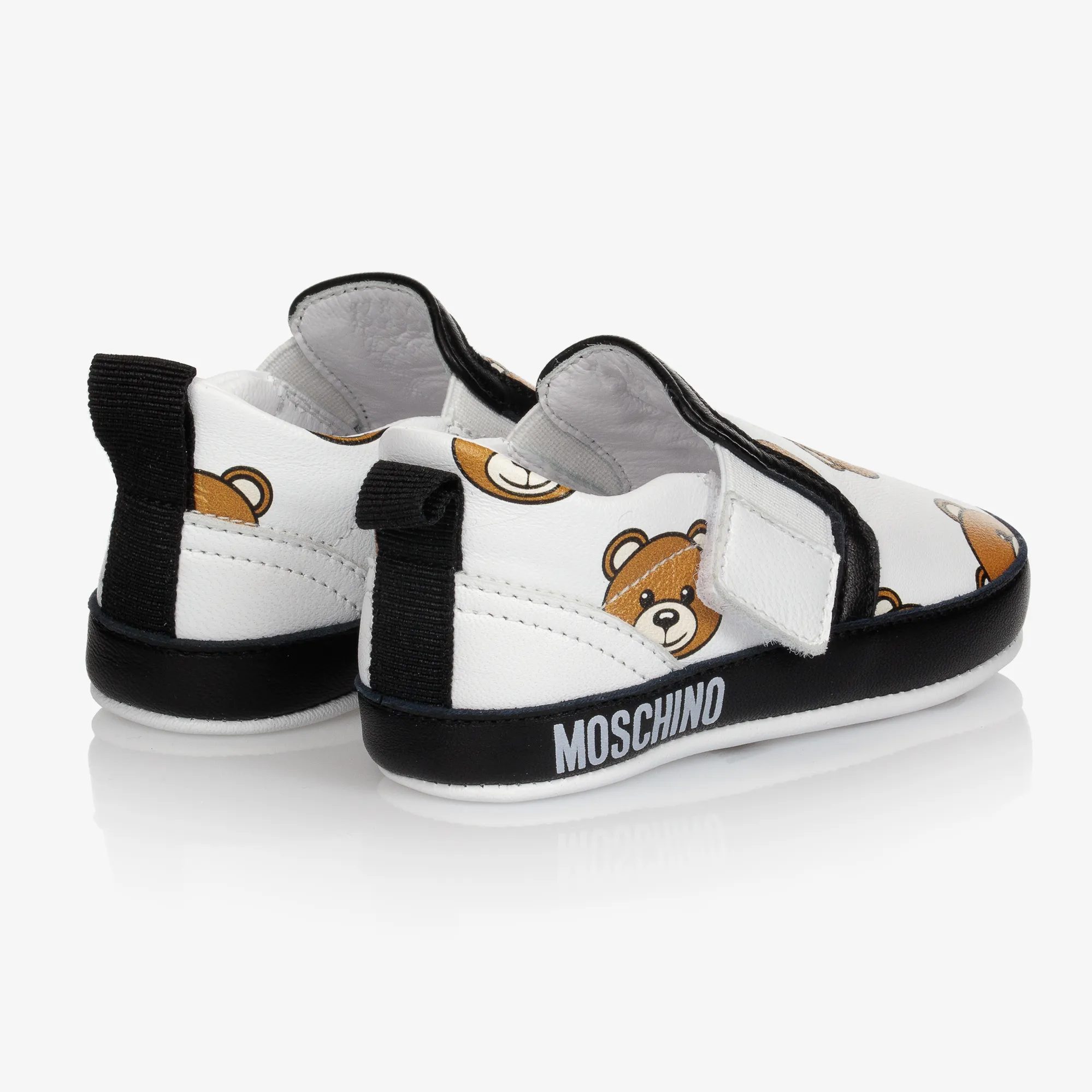 Baby White Teddy Leather Shoes