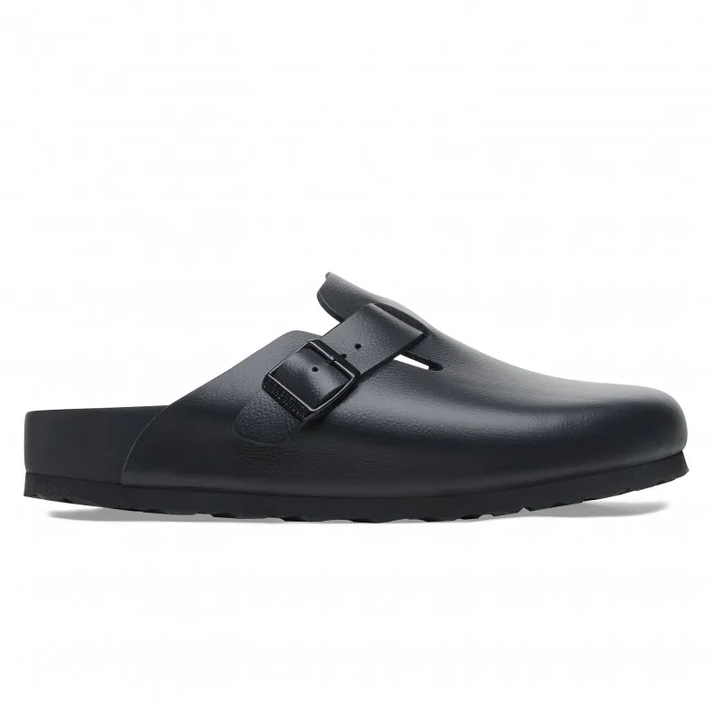 Birkenstock Boston Natural Leather Narrow Fit (Black)