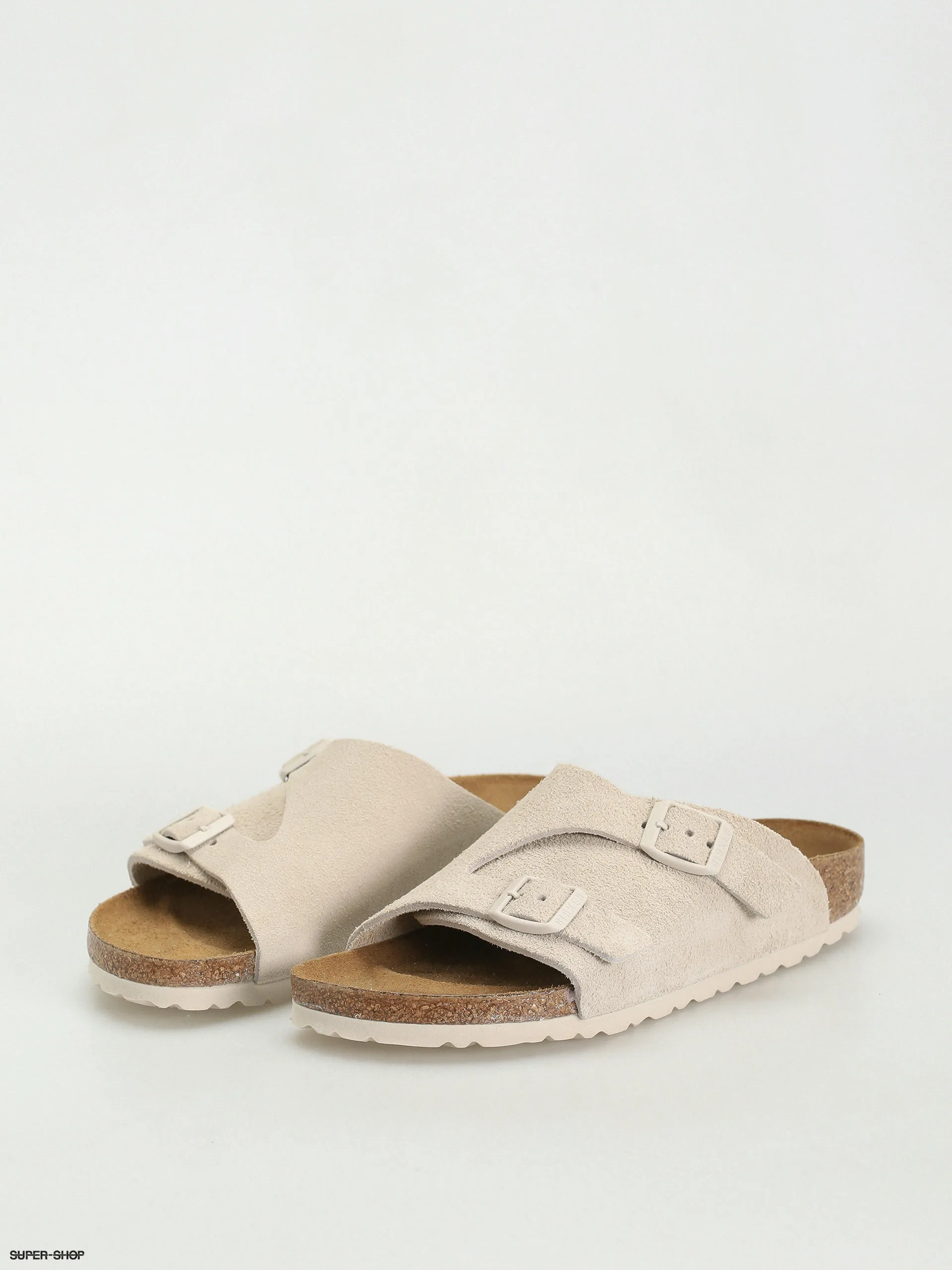 Birkenstock Flip-flops Zurich Suede Leather Narrow Wmn (antique white)