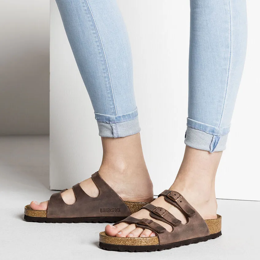 Birkenstock Flordia Oiled Leather SFB Sandal in Habana