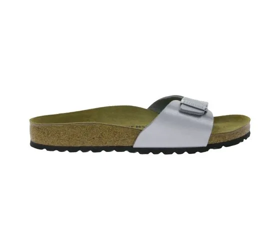 BIRKENSTOCK Madrid Pantoletten Made in Germany Sandale schmale Breite 0040413 Silber