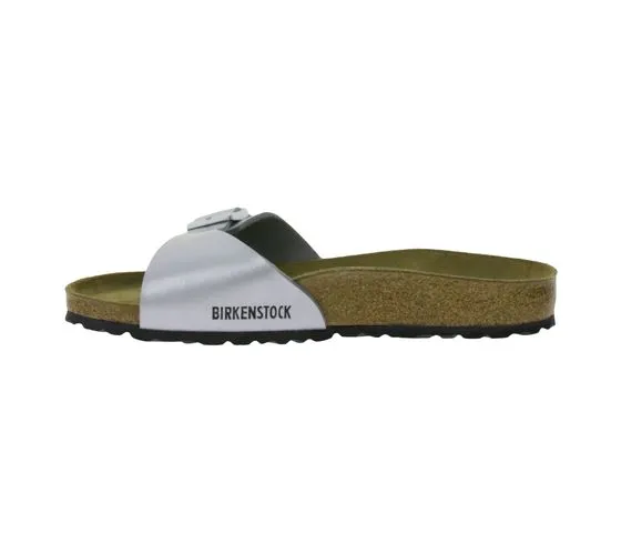 BIRKENSTOCK Madrid Pantoletten Made in Germany Sandale schmale Breite 0040413 Silber