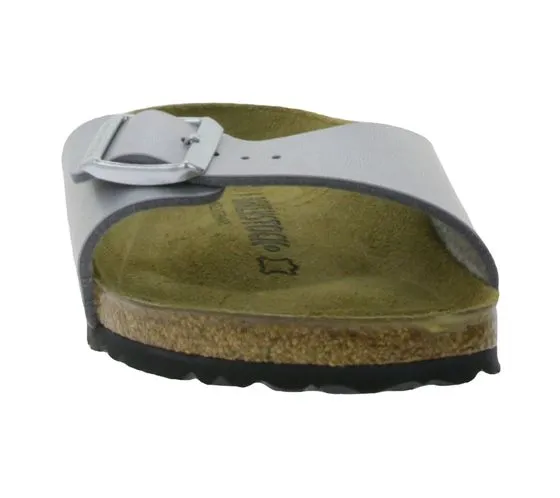 BIRKENSTOCK Madrid Pantoletten Made in Germany Sandale schmale Breite 0040413 Silber