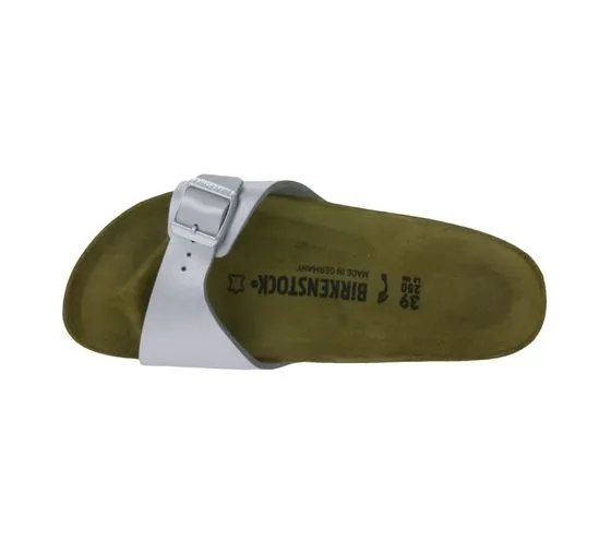 BIRKENSTOCK Madrid Pantoletten Made in Germany Sandale schmale Breite 0040413 Silber