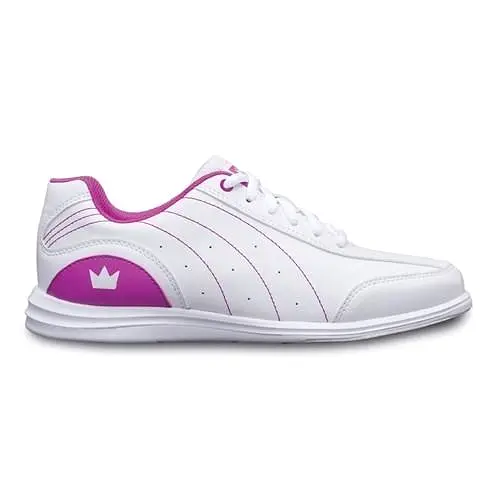 Brunswick Youth Mystic White Fuchsia Bowling Shoes