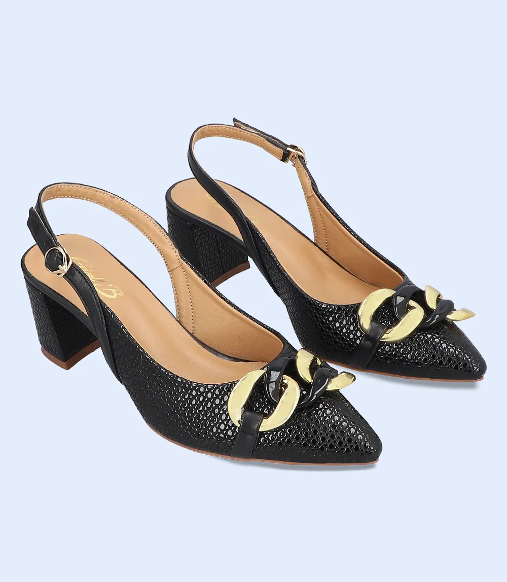 BW8173-BLACK-Women Casual Sling Backs