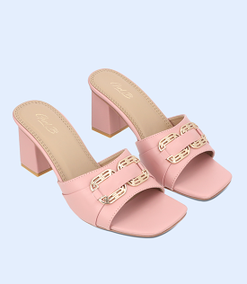 BW9379-TEA PINK-Women Slipper Heel