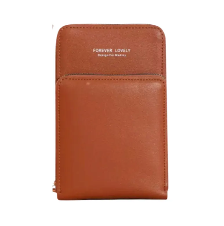 Cell Phone Cross Body Tan