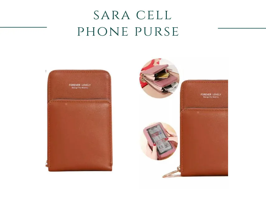 Cell Phone Cross Body Tan