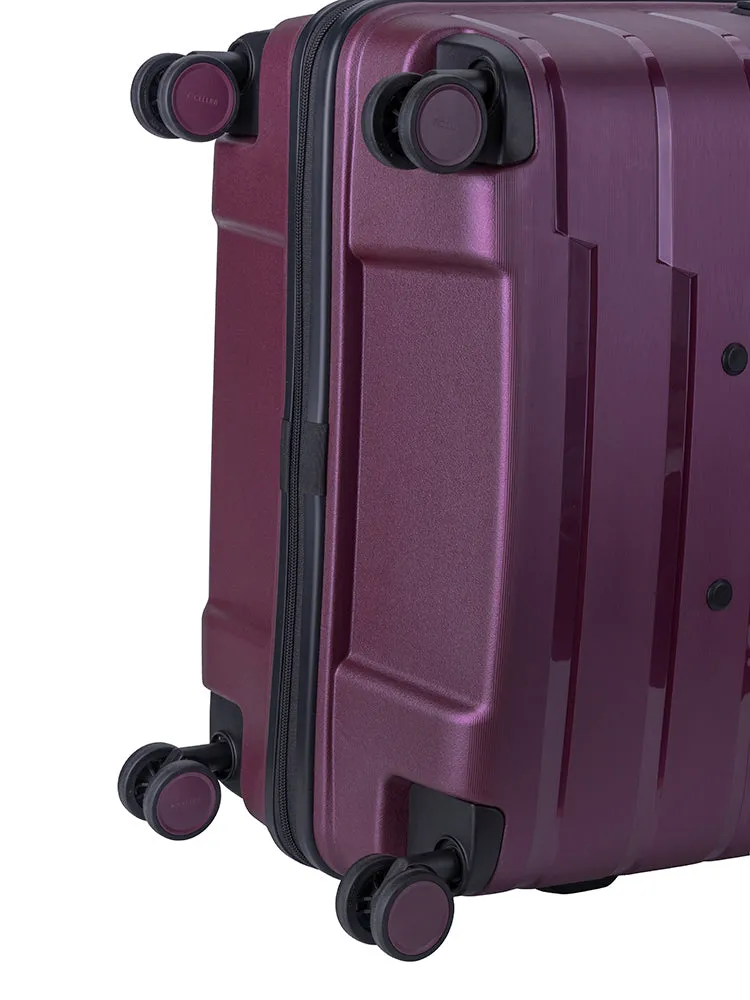 Cellini Microlite Trolley Case 4Whls Purple