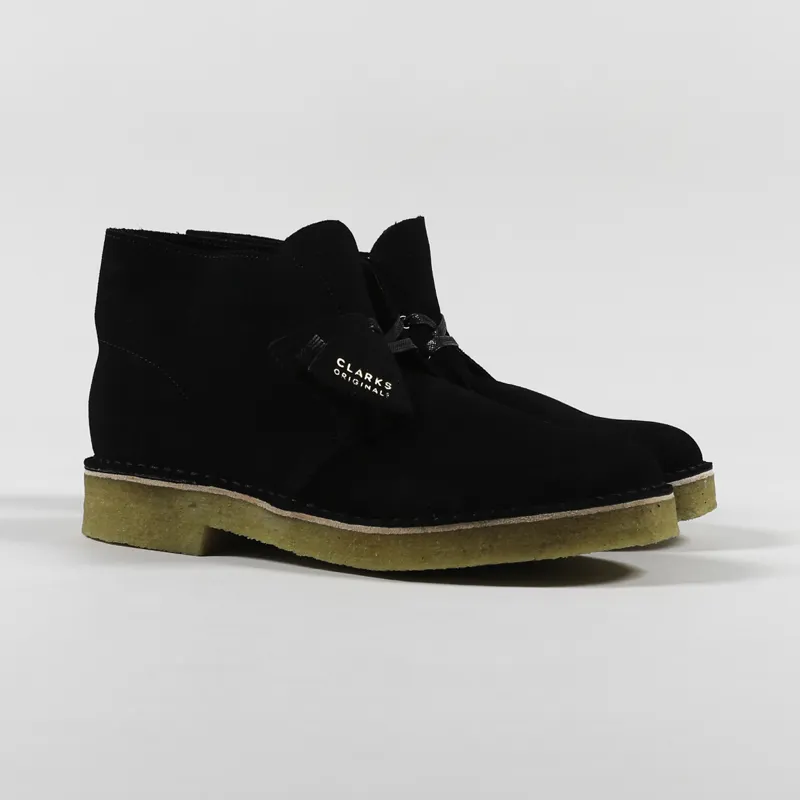 Clarks Originals Desert Boot 221 Black Suede