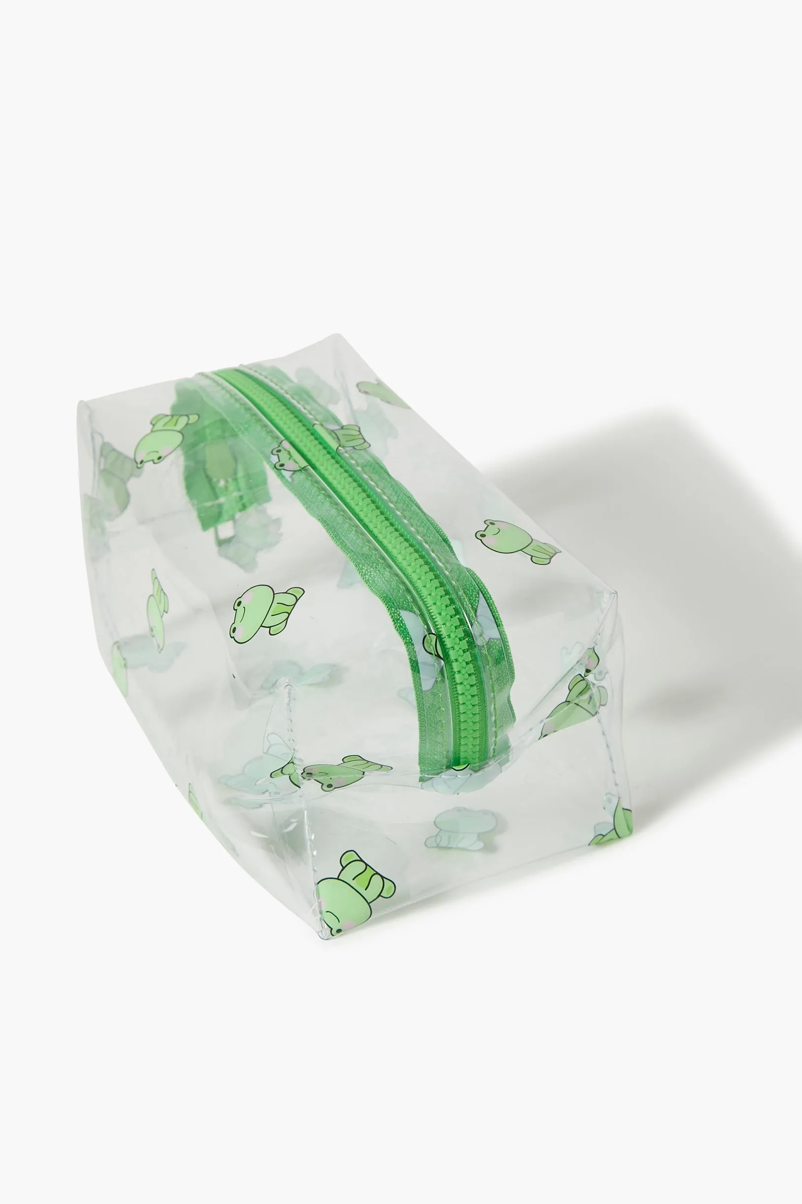 Clear Frog Print Makeup Bag