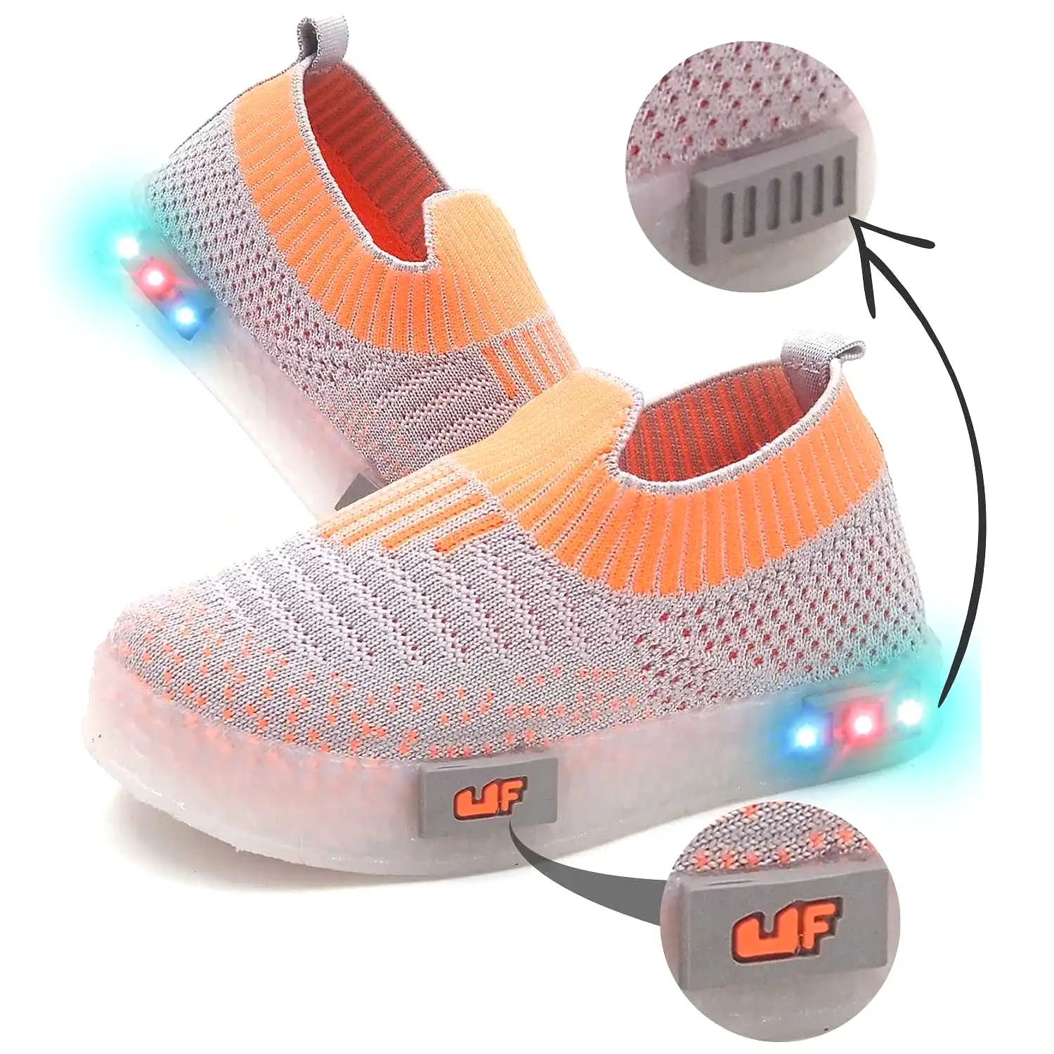 Combo of Slip-On Sports LED Shoes