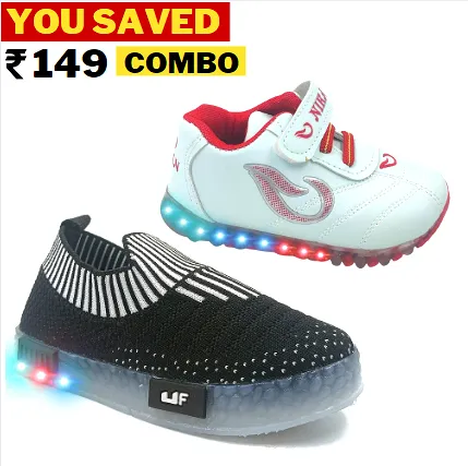 Combo of Slip-On Sports LED Shoes