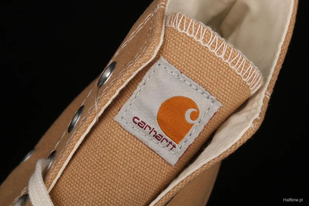 Converse x Carhartt tooling joint name high-top casual board shoes 169220C