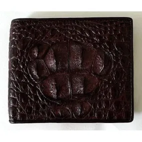 Dark Brown Fresh Water Crocodile Skin Wallet