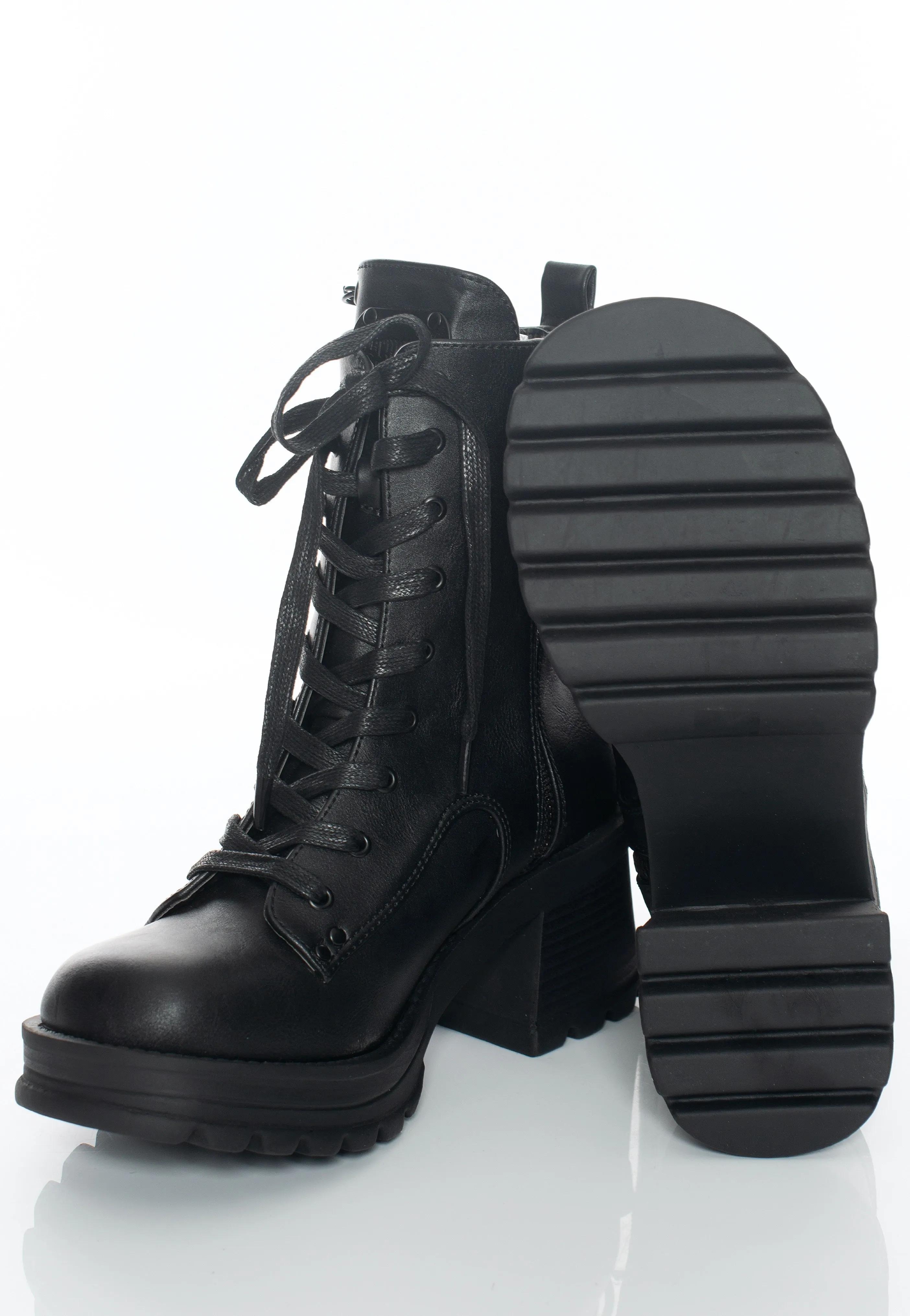 DemoniaCult - Bratty 50 Black Vegan Leather - Girl Shoes