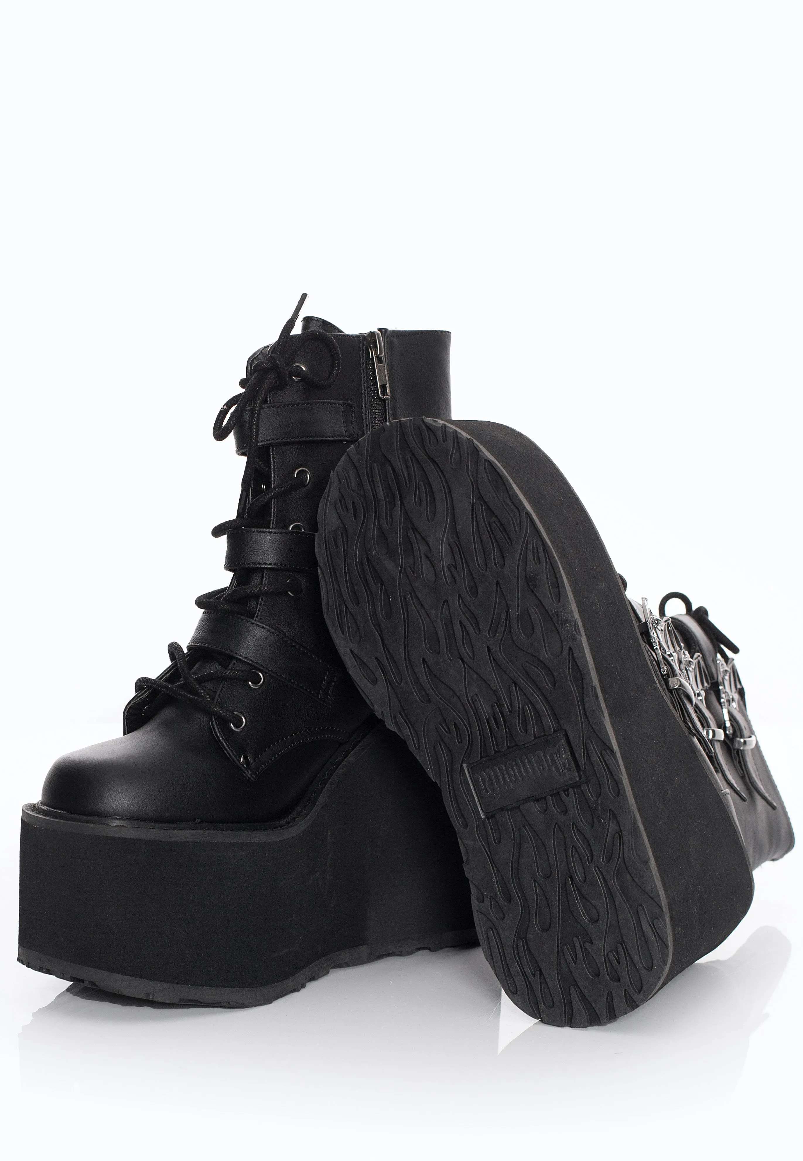 DemoniaCult - Swing 103 Black Vegan Leather - Girl Shoes