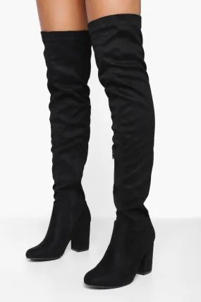 Eloise Block Heel Thigh High Boots