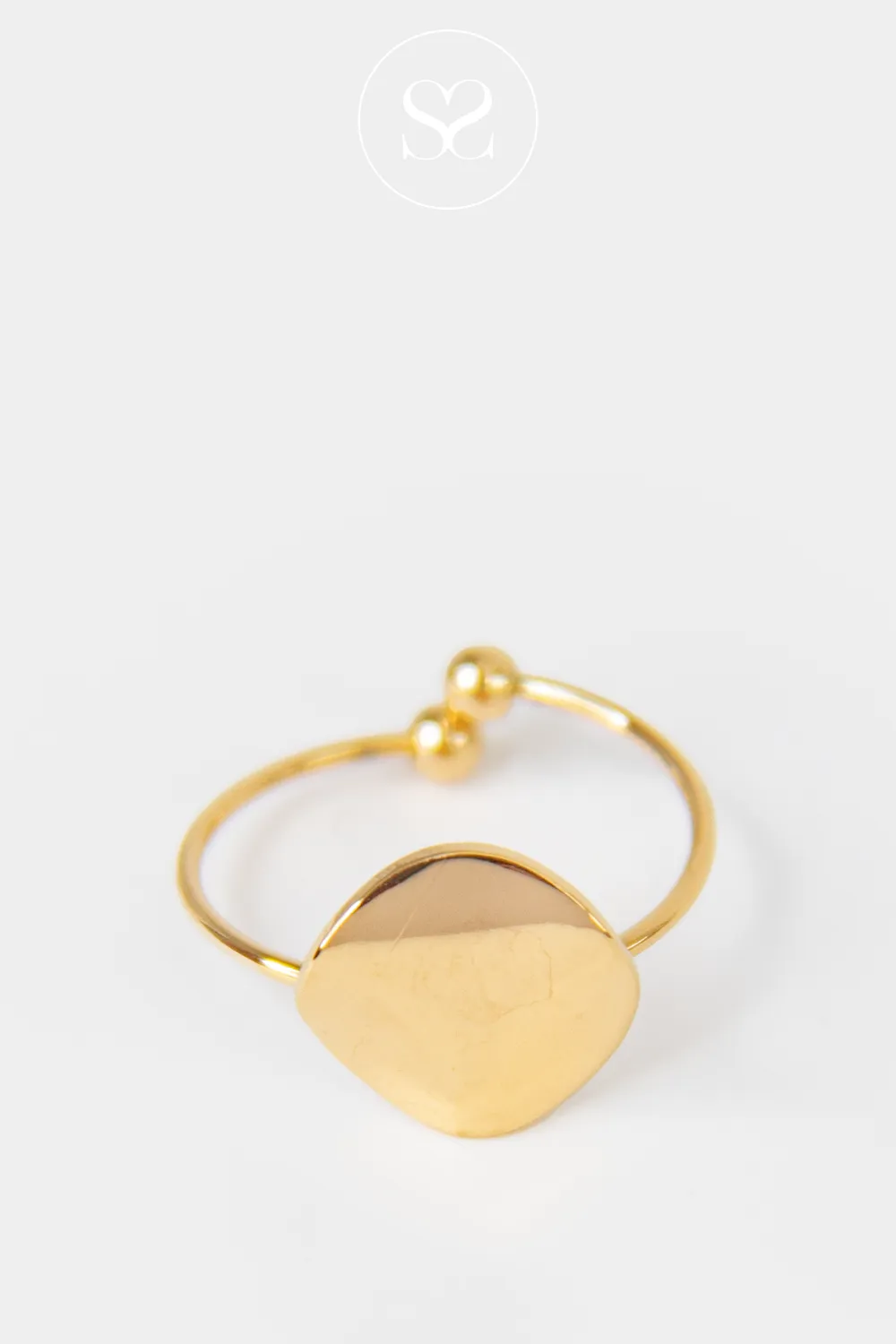 EMMY 14 GOLD FLAT CIRCLE RING