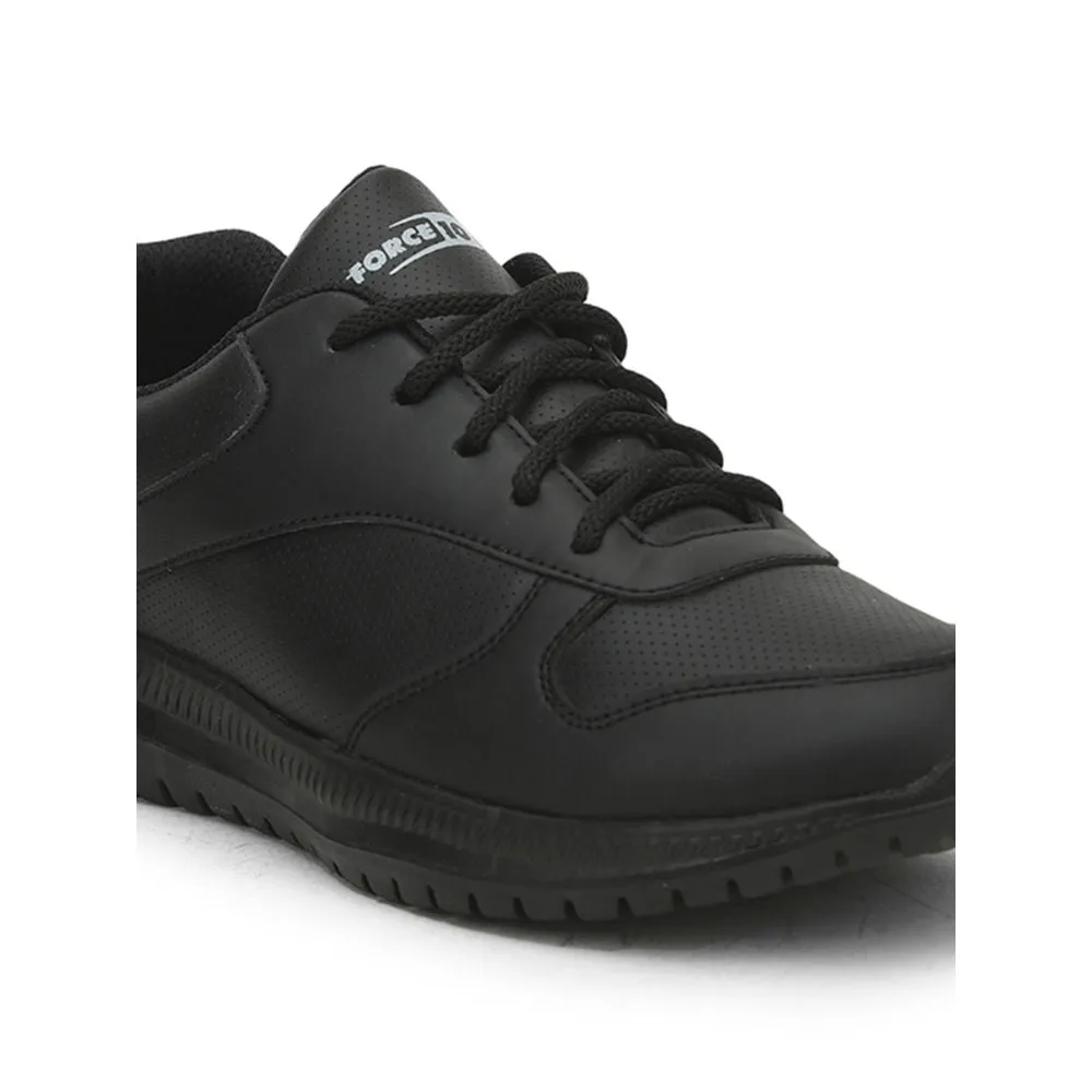 Force 10 Black Lacing Uniform School Shoes For Kids SKOLPRO-L By Liberty