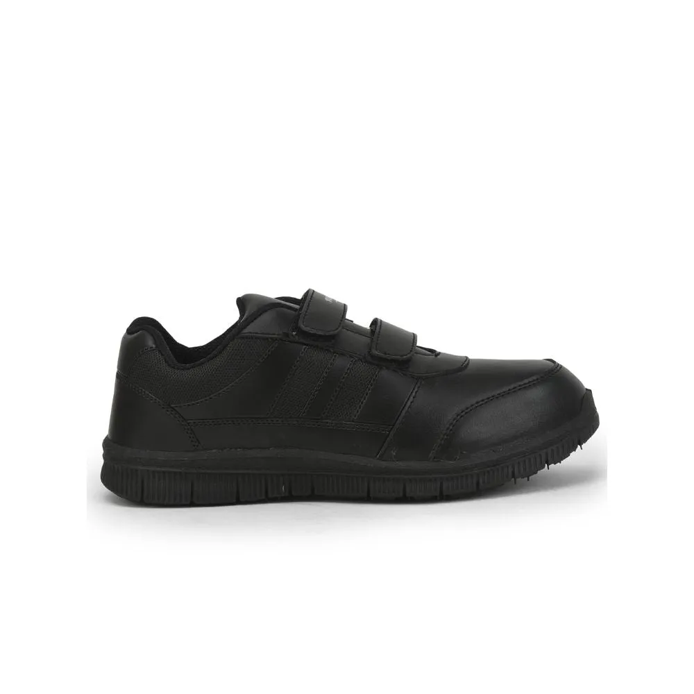 Force 10 Black Non Lacing Uniform School Shoes For Kids GOLA-SCHV By Liberty