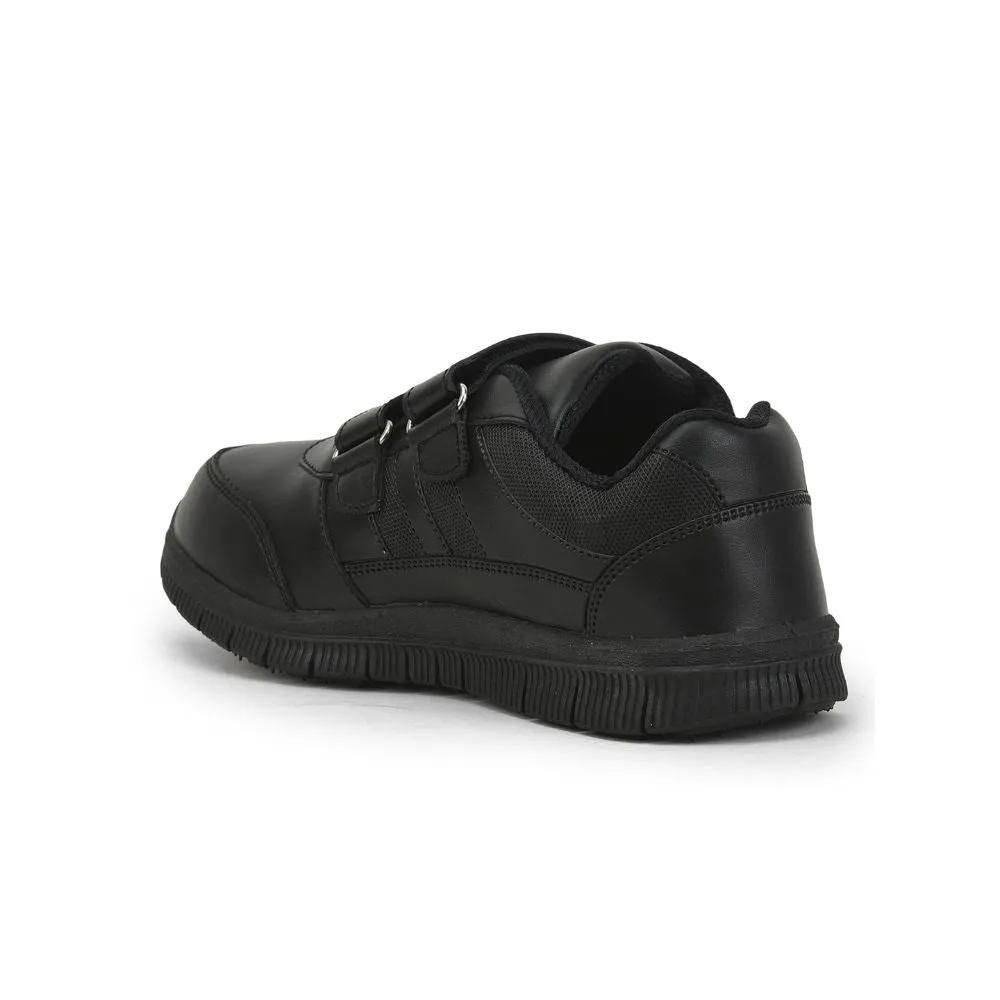 Force 10 Black Non Lacing Uniform School Shoes For Kids GOLA-SCHV By Liberty