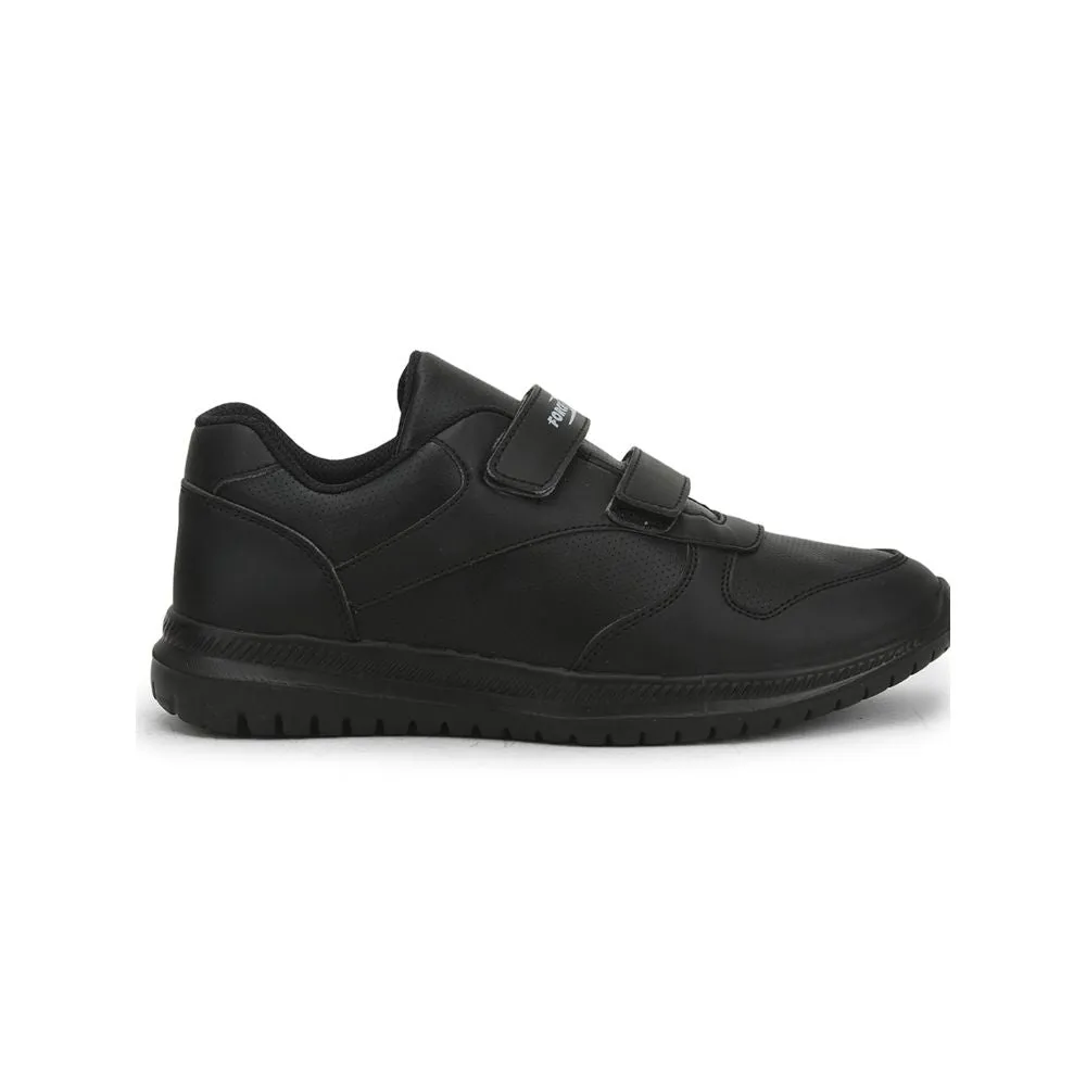 Force 10 Black Non Lacing Uniform School Shoes For Kids SKOLPRO-V By Liberty