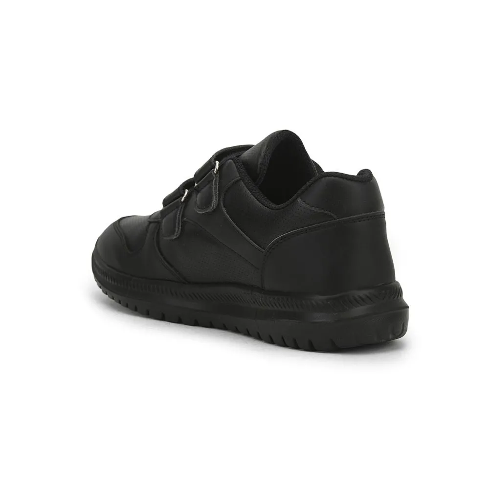 Force 10 Black Non Lacing Uniform School Shoes For Kids SKOLPRO-V By Liberty