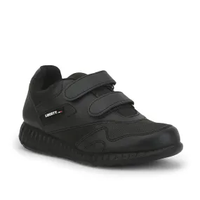 Force 10 Black Velcro Uniform School Shoes For Kids 9906-90VGN By Liberty