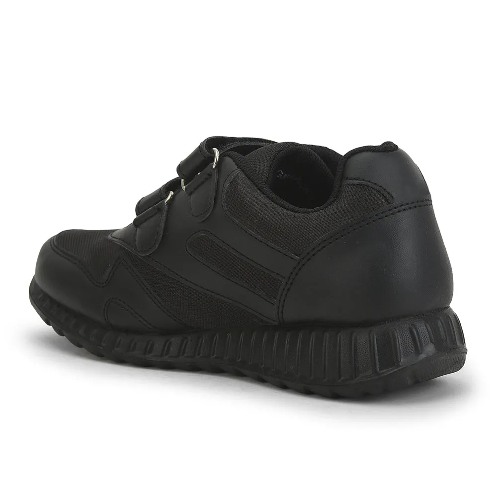 Force 10 Black Velcro Uniform School Shoes For Kids 9906-90VGN By Liberty