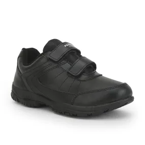 Force 10 Black Velcro Uniform School Shoes For Kids SCHZONE-DV By Liberty