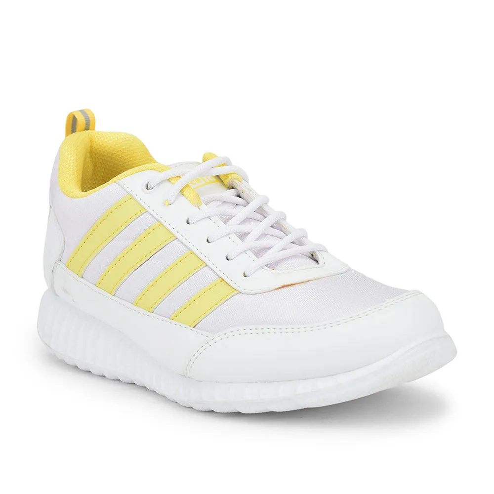 Force10 Yellow Lacing Uniform School Shoes For Kids 9906-90SL By Liberty