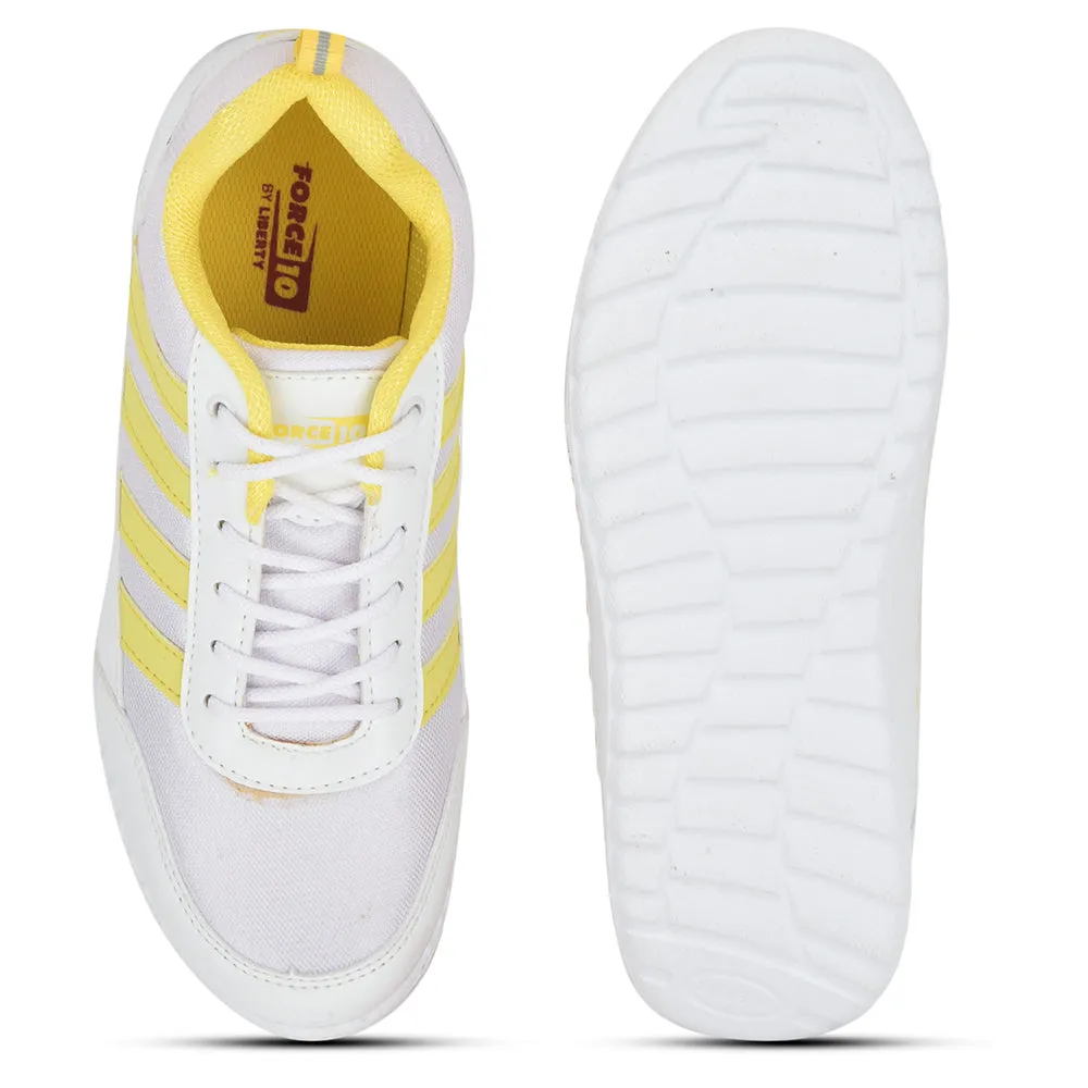 Force10 Yellow Lacing Uniform School Shoes For Kids 9906-90SL By Liberty