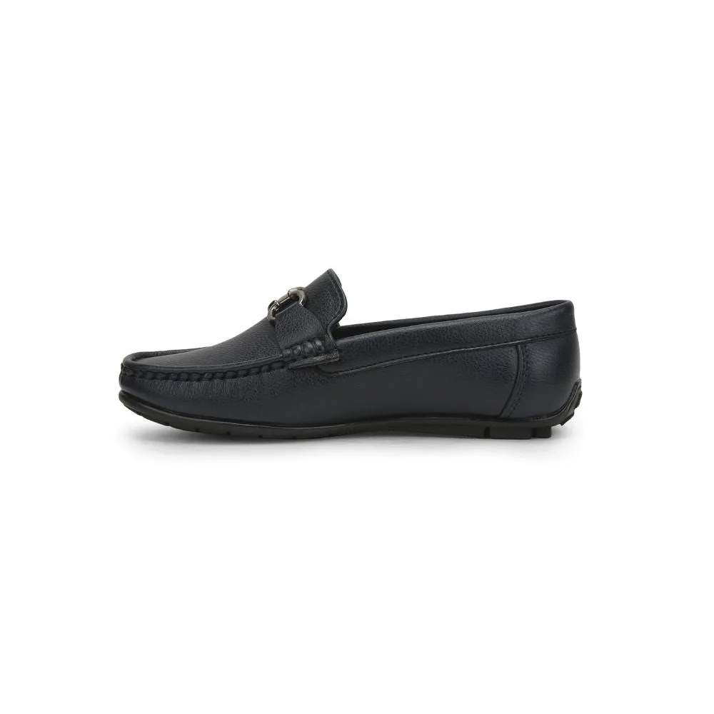 Fortune (N.Blue) Bit Loafer Shoes For Kids OLP-02 By Liberty