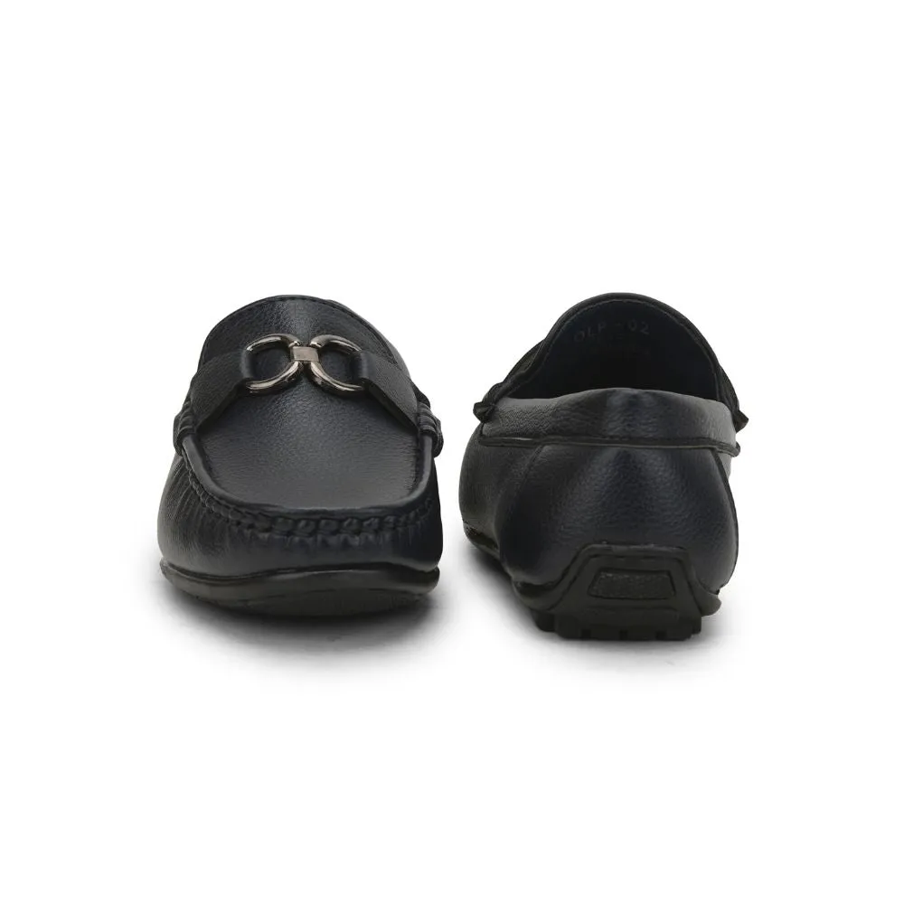 Fortune (N.Blue) Bit Loafer Shoes For Kids OLP-02 By Liberty