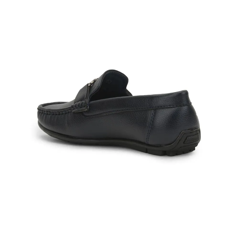 Fortune (N.Blue) Bit Loafer Shoes For Kids OLP-02 By Liberty