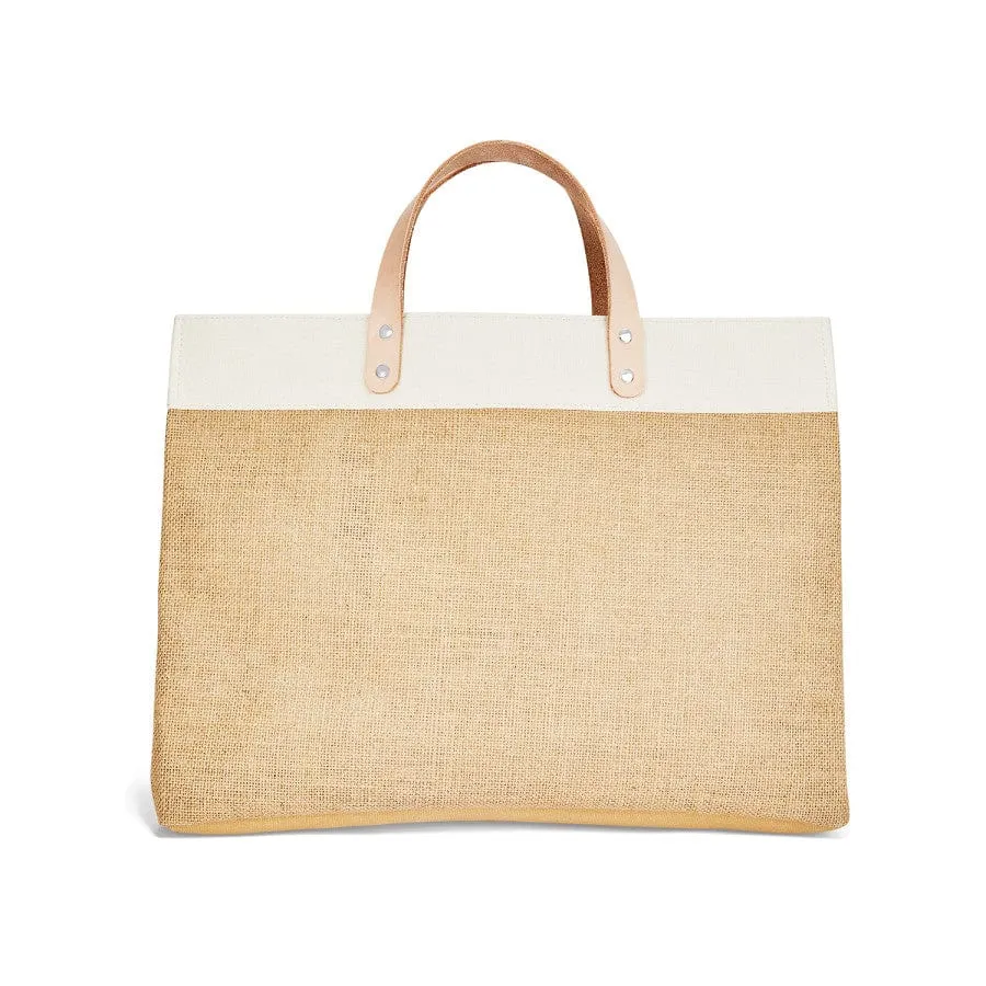 Garden Spots East West Burlap Tote